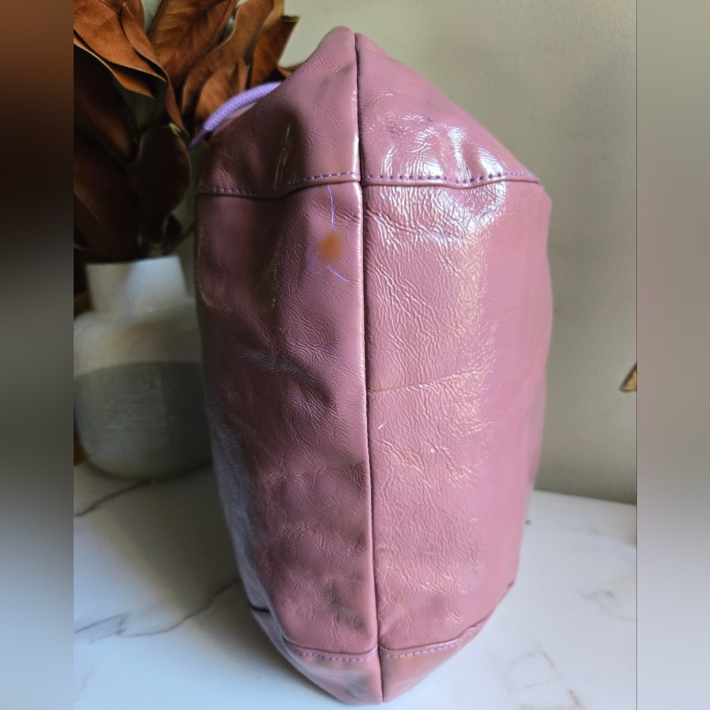 GUC Vintage Coach Poppy Jazzy Pink Patent Leather Shoulder Hobo Bag - Picture 9 of 13